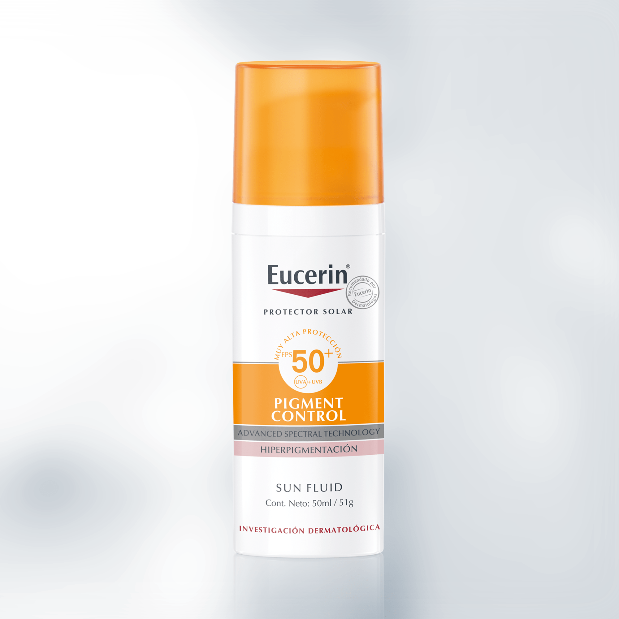 Sun Fluid Pigment Control FPS 50+ Protector solar facial para evitar las manchas solares Eucerin